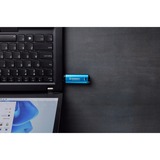 Kingston IronKey 256GB USB-C Vault Privacy 50C crittografia AES-256, FIPS 197, Chiavetta USB celeste/Nero, FIPS 197, 256 GB, USB tipo-C, 3.2 Gen 1 (3.1 Gen 1), 230 MB/s, Cuffia, Nero, Blu