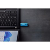 Kingston IronKey 256GB USB-C Vault Privacy 50C crittografia AES-256, FIPS 197, Chiavetta USB celeste/Nero, FIPS 197, 256 GB, USB tipo-C, 3.2 Gen 1 (3.1 Gen 1), 230 MB/s, Cuffia, Nero, Blu