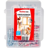 fischer Scatola per trasloco DUOPOWER 6,8, Tassello grigio chiaro/Rosso