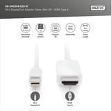 Digitus Cavo adattatore mini DisplayPort > HDMI 4K bianco