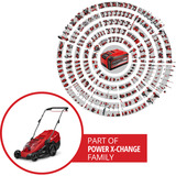 EINHELL Tosaerba a batteria GE-CM 36/43 Li M - Solo, 36Volt (2x18V), Rasaerba rosso/Nero