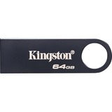 Kingston DataTraveler 64GB SE9 G3 - Nichel scuro, Chiavetta USB grigio scuro, 64 GB, USB tipo A, 3.2 Gen 1 (3.1 Gen 1), 220 MB/s, Senza coperchio, Nero