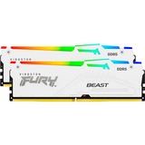 Kingston FURY FURY Beast 32GB 6800MT/s DDR5 CL34 DIMM (Kit da 2 moduli) White RGB EXPO, Memoria bianco, 32 GB, 2 x 16 GB, DDR5, 288-pin DIMM, Bianco