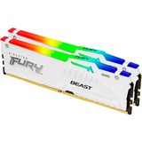 Kingston FURY FURY Beast 32GB 6800MT/s DDR5 CL34 DIMM (Kit da 2 moduli) White RGB EXPO, Memoria bianco, 32 GB, 2 x 16 GB, DDR5, 288-pin DIMM, Bianco