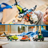 LEGO Set combinato città con aereo, veicolo di manutenzione e hovercraft, Giochi di costruzione 