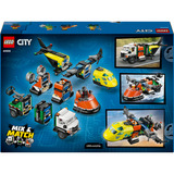LEGO Set combinato città con aereo, veicolo di manutenzione e hovercraft, Giochi di costruzione 