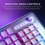 Turtle Beach Vulcan II Max tastiera Gaming USB QWERTZ Tedesco Bianco, Tastiera da gioco bianco/trasparente, Cablato, USB, Interruttore a chiave opto-meccanico, QWERTZ, LED RGB, Bianco