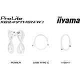 iiyama ProLite XB2497HSN-W1, Monitor LED bianco