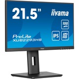 iiyama ProLite XUB2293HS-B6 Monitor PC 54,6 cm (21.5") 1920 x 1080 Pixel Full HD LED Nero, Monitor LED Nero (opaco), 54,6 cm (21.5"), 1920 x 1080 Pixel, Full HD, LED, 1 ms, Nero