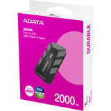 ADATA SSD esterna SD820 2 TB, Disco a stato solido Nero/grigio