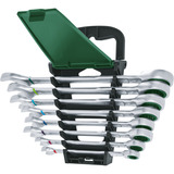 Bosch Set di chiavi a cricchetto, 8 pezzi, Chiave verde/Nero