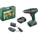 Bosch UniversalDrill 18V 1450 Giri/min Senza chiave 1,2 kg Nero, Verde, Trapano avvitatore verde/Nero, Trapano con impugnatura a pistola, Senza chiave, Nero, Verde, 1 cm, 1450 Giri/min, 3 cm