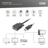 Digitus Cavo adattatore DisplayPort > DVI-D Nero