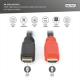 Digitus Cavo di collegamento HDMI High Speed con Ethernet e amplificatore di segnale Nero