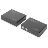 Digitus Set extender KVM HDMI 4K HDBaseT 2.0, Estensione HDMI Nero