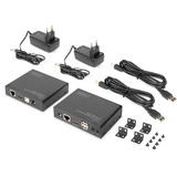 Digitus Set extender KVM HDMI 4K HDBaseT 2.0, Estensione HDMI Nero