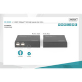 Digitus Set extender KVM HDMI 4K HDBaseT 2.0, Estensione HDMI Nero