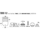 High Peak Tenda tunnel Torri 4.0 grigio scuro/Verde