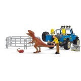 Schleich Dinosaurs Fuoristrada con avamposto per dinosauri, Gioco figura Dinosaurs and volcano, Research station, 4 anno/i, Multicolore, Plastica
