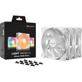 be quiet! LIGHT WINGS LX 120mm PWM 3-Pack White Case per computer Ventilatore 12 cm Bianco 3 pz, Ventola bianco, Ventilatore, 12 cm, 1600 Giri/min, 87,5 m³/h, Bianco