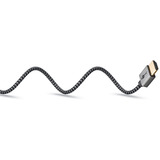 goobay Cavo HDMI Plus sottile ad alta velocità con Ethernet, 4K @ 60Hz grigio