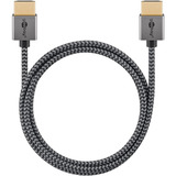 goobay Cavo HDMI Plus sottile ad alta velocità con Ethernet, 4K @ 60Hz grigio
