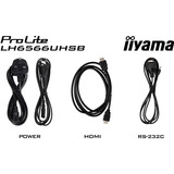 iiyama LH6566UHSB-B1AG, Public Display Nero (opaco)