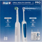 Braun Idropulsore Health Center, Cura orale bianco, Adulto, Spazzolino rotante-oscillante, Blu, Bianco, 2 min, 30 sec, Bianco, Rotondo