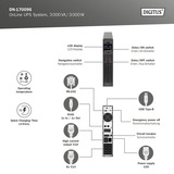 Digitus DN-170096 OnLine, UPS Nero