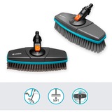 GARDENA Spazzola con manico Cleansystem soft, Spazzole di lavaggio grigio/Turchese