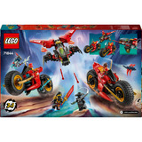 LEGO NINJAGO 71844 Veicolo da Combattimento Ninja Trasformabile in 2 Moto Giocattolo e Aereo con 6 Minifigure, Idea Regalo 8+, Giochi di costruzione Idea Regalo 8+, Set da costruzione, 8 anno/i, Plastica, 561 pz, 1,02 kg