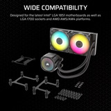 Corsair NAUTILUS 240 RS ARGB Ricondizionato, Raffreddamento ad acqua Nero