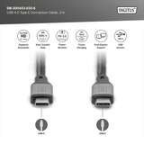 Digitus Cavo USB4 Gen 2x2, connettore USB-C > connettore USB-C, 20 Gbit/s Nero/grigio