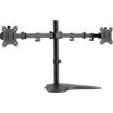 Digitus Supporto monitor universale doppio, Supporto per pavimento Nero (opaco), Libera installazione, 8 kg, 38,1 cm (15"), 81,3 cm (32"), 100 x 100 mm, Nero