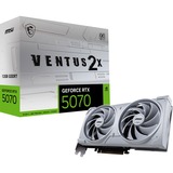 MSI GeForce RTX5070 VENTUS 2X OC White NVIDIA GeForce RTX 5070 12 GB GDDR7, Scheda grafica bianco, GeForce RTX 5070, 12 GB, GDDR7, 192 bit, 7680 x 4320 Pixel, PCI Express 5.0