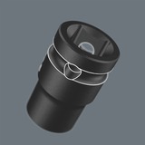 Wera 9607 Barra magnetica per bussole B Impaktor 1 set di bussole 3/8", chiave combinata   Nero/Verde