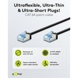 goobay Cavo patch ultraflessibile Cat.6a slim, U/FTP Nero