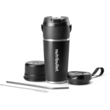 nutribullet Frullatore a immersione Flip NBP016B, Mixer stand Nero/in acciaio inox, Ricaricabile USB-C, Mantenimento Freddo 24h, Smoothie Maker, Nero (NBP016B), Frullatore portatile, 0,59 L, Tritaghiaccio, 11 W, Nero