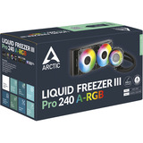 ARCTIC Liquid Freezer III Pro 240 A-RGB Processore Raffreddatore di liquidi tutto in uno 12 cm Nero, Bianco 1 pz, Raffreddamento ad acqua Nero, Raffreddatore di liquidi tutto in uno, 12 cm, 131 m³/h, Nero, Bianco