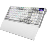 ASUS ROG Azoth 96 HE, Tastiera da gioco bianco, Con cavo e senza cavo, USB + RF Wireless + Bluetooth, Magnetic-mechanical key switch, QWERTZ, LED RGB, Bianco