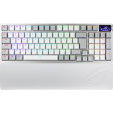 ASUS ROG Azoth 96 HE, Tastiera da gioco bianco, Con cavo e senza cavo, USB + RF Wireless + Bluetooth, Magnetic-mechanical key switch, QWERTZ, LED RGB, Bianco