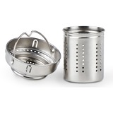 Emsa N20805 420 ml Trasparente, Tazza termica blu/trasparente, Trasparente, Vetro, Silicone, Acciaio inox, Cina, 420 ml, 82 mm