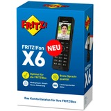 FRITZ! FRITZ!Fon X6, telefono analogico Nero, Fon X6, Telefono DECT, Cornetta wireless, Telefono con vivavoce, 1000 voci, Identificatore di chiamata, Nero