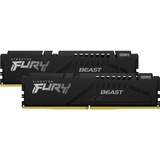 Kingston FURY FURY Beast 64 GB 5600 MT/s DDR5 CL40 DIMM (Kit da 2) Black, Memoria Nero, 64 GB, 2 x 32 GB, DDR5, 288-pin DIMM