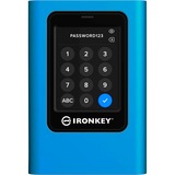 Kingston IronKey 3840GB Vault Privacy 80 XTS-AES 256-bit SSD esterno crittografato, Disco a stato solido blu/Nero, 3,84 TB, USB tipo-C, 3.2 Gen 1 (3.1 Gen 1), 230 MB/s, Protezione della password, Blu