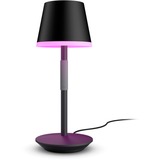 Philips Hue Lampada da tavolo portatile Hue Go Nero, Philips Hue White and Color ambiance Lampada da tavolo portatile Hue Go, Lampada da tavolo intelligente, Bluetooth/Zigbee, Nero, LED, Metallo, Lampadina/e non sostituibile/i