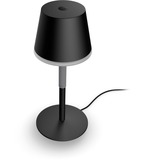 Philips Hue Lampada da tavolo portatile Hue Go Nero, Philips Hue White and Color ambiance Lampada da tavolo portatile Hue Go, Lampada da tavolo intelligente, Bluetooth/Zigbee, Nero, LED, Metallo, Lampadina/e non sostituibile/i