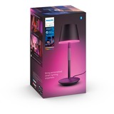 Philips Hue Lampada da tavolo portatile Hue Go Nero, Philips Hue White and Color ambiance Lampada da tavolo portatile Hue Go, Lampada da tavolo intelligente, Bluetooth/Zigbee, Nero, LED, Metallo, Lampadina/e non sostituibile/i
