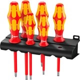 Wera 160 i/6 Set di cacciaviti Kraftform Plus Serie 100 + supporto, Cacciavite rosso/Giallo