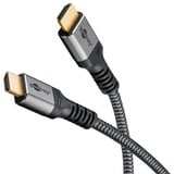 goobay Plus Cavo HDMI ad alta velocità, 8K @ 60Hz grigio